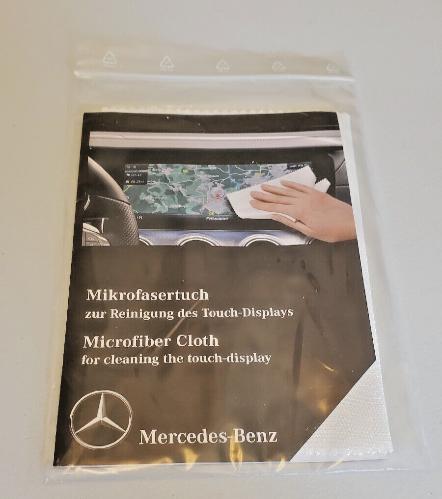 MERCEDES BENZ MICROFIBER CLOTH NEW SEALED Cleaning Touch Display A0009865500 OEM MERCEDES BENZ MICROFIBER CLOTH NEW SEALED Cleaning Touch Display A0009865500 OEM
