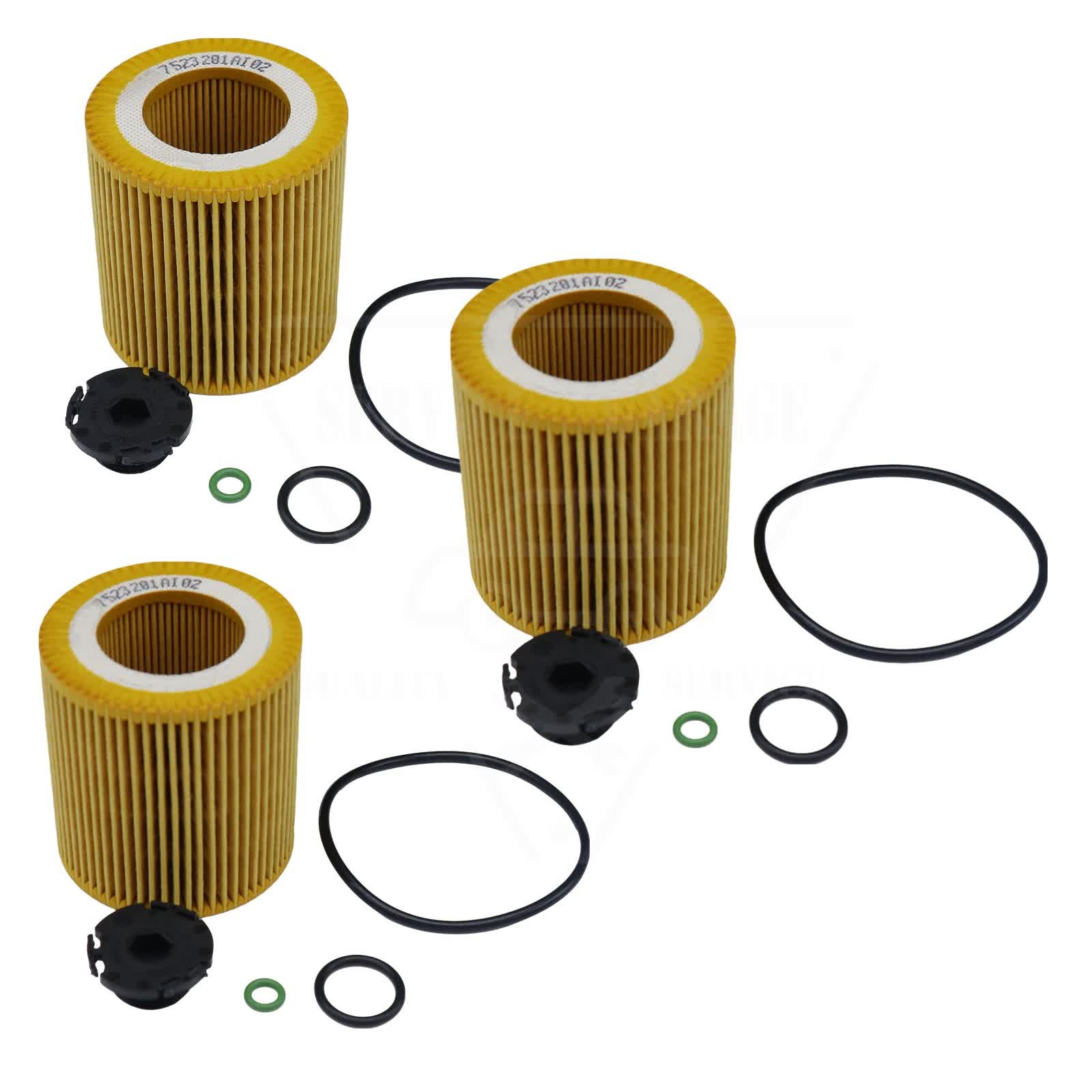 For BMW F20 F30 F10125i 220i 328i 520i N20 N26 3x New Engine Oil Filters Kit US