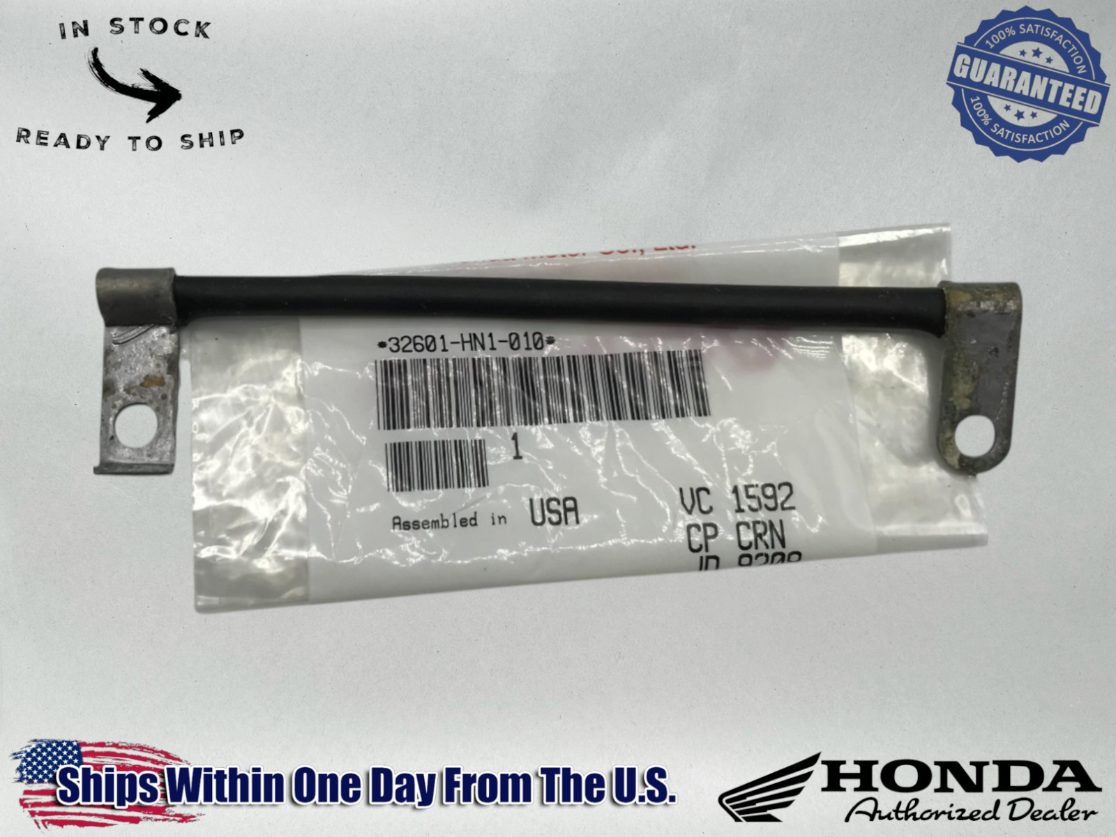 Honda Genuine OEM Negative Side Battery Cable TRX400EX 99-04 400EX 32601-HN1-010 Honda Genuine OEM Negative Side Battery Cable TRX400EX 99-04 400EX 32601-HN1-010