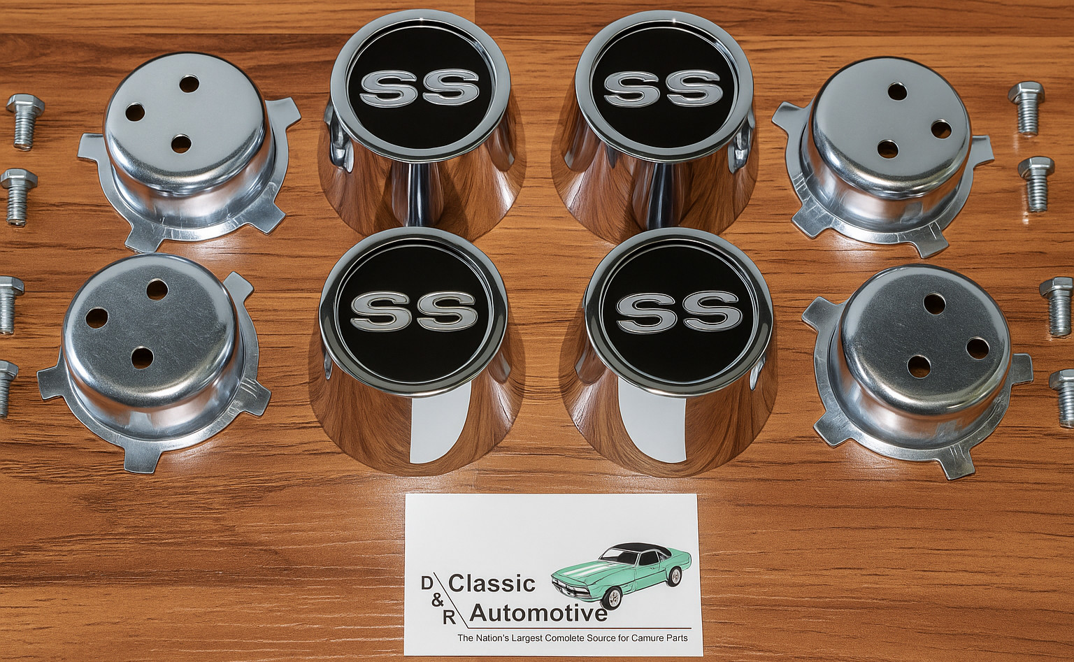 1969-70 Camaro Chevelle Nova SS Rally Wheel Center Caps Set 8pc Hub Ornaments