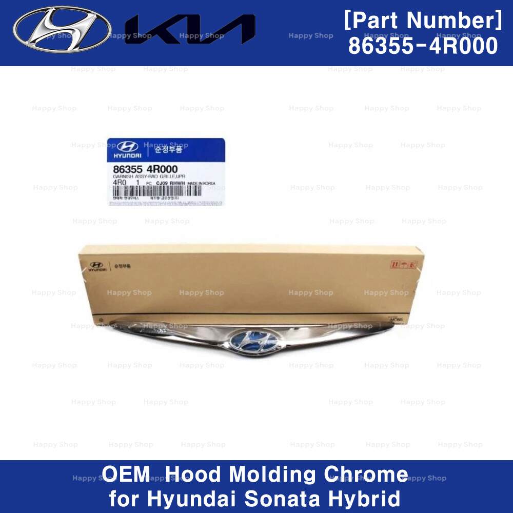 863554R501 GENUINE OEM Hood Molding Chrome for Hyundai Sonata Hybrid 2011-2015