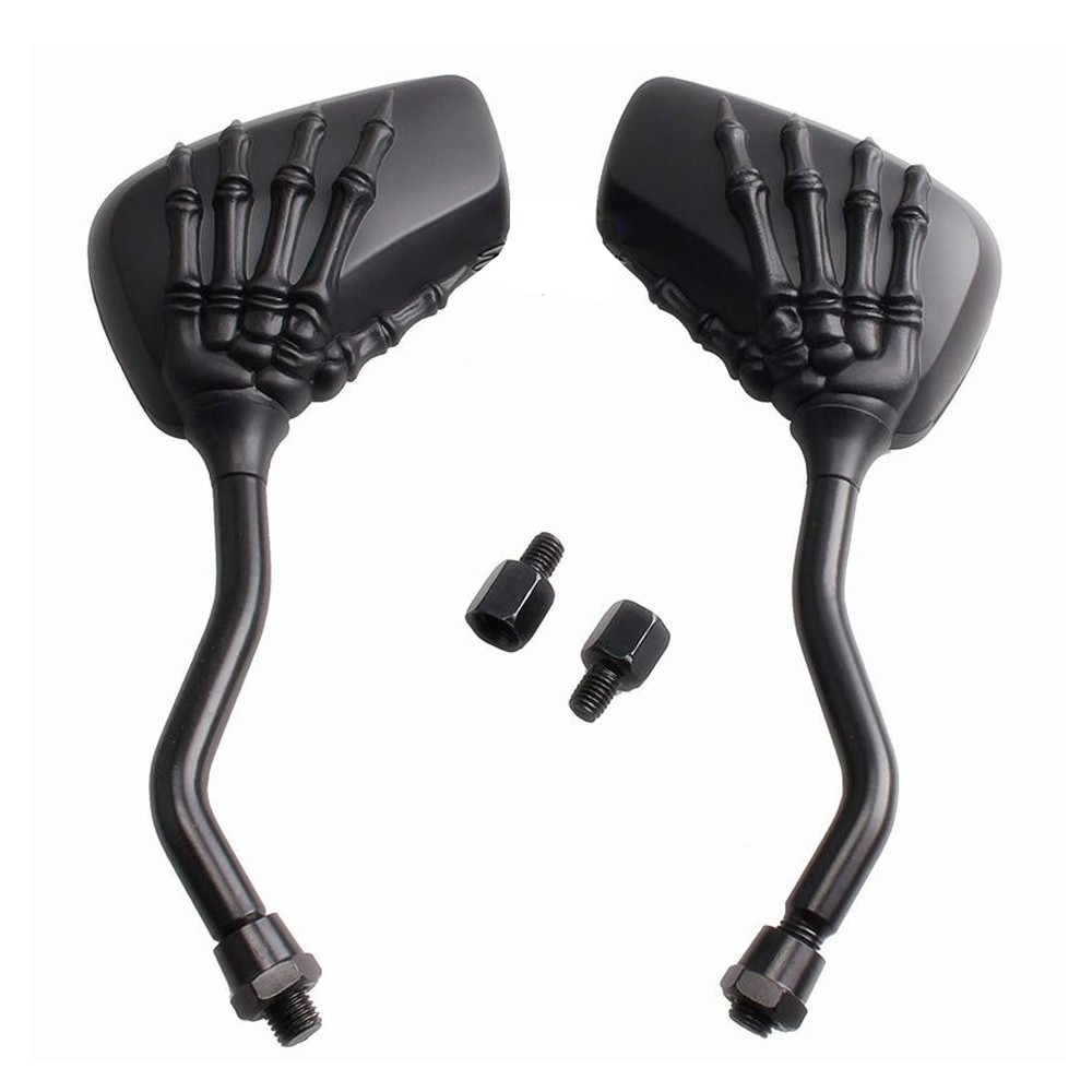 Motorcycle Skeleton Skull Hand Claw Rearview Side Mirrors 8mm 10mm Universal US