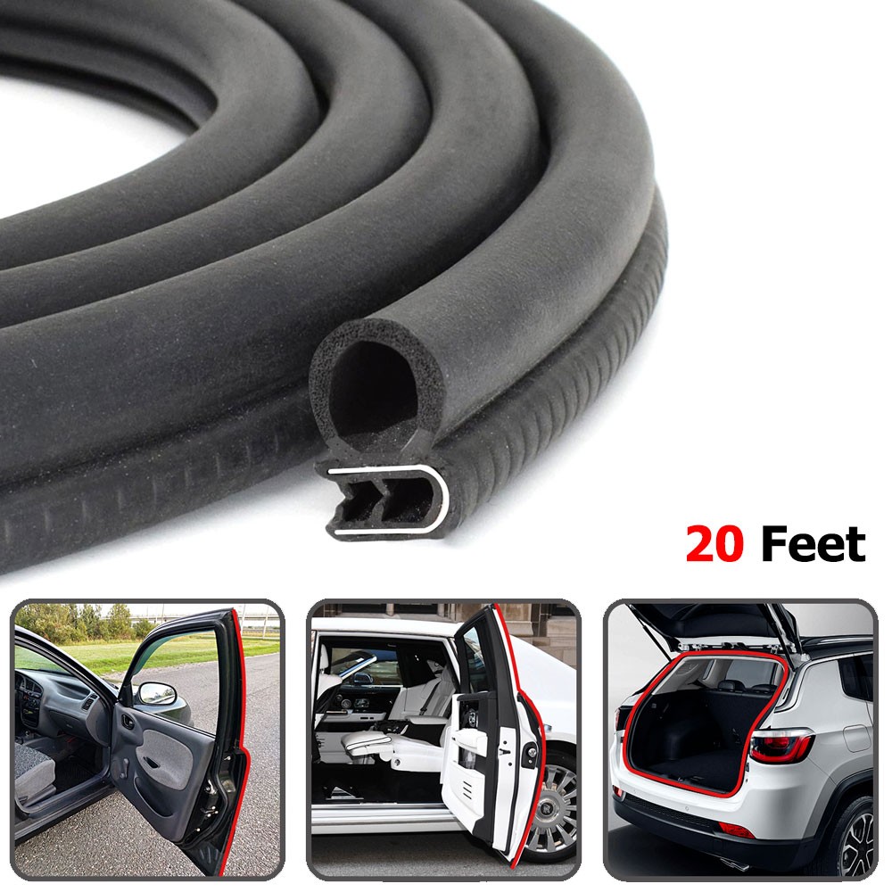 20ft Car Door Edge Weather Seal Strip with Side Bulb for Lincoln Accessories