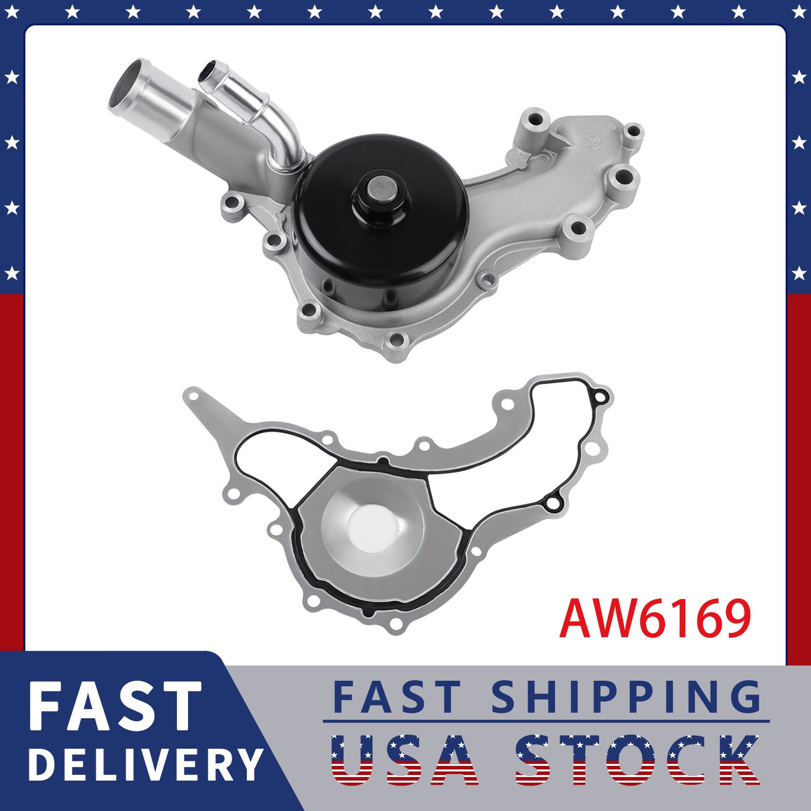 AW6169 Engine Water Pump W/ Gasket for 2011-16 Jeep Chrysler Town&Country Dodge AW6169 Engine Water Pump W/ Gasket for 2011-16 Jeep Chrysler Town&Country Dodge