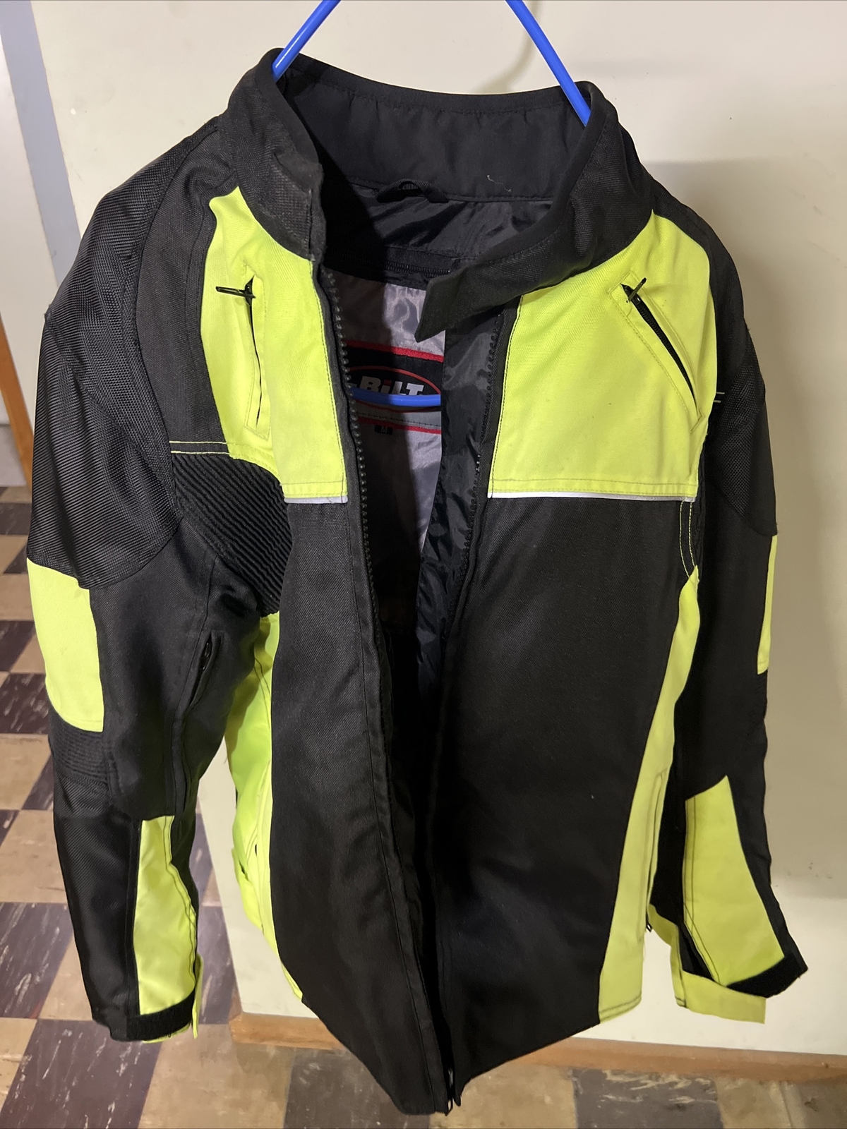 Bilt men’s motorcycle jacket medium hi-viz 