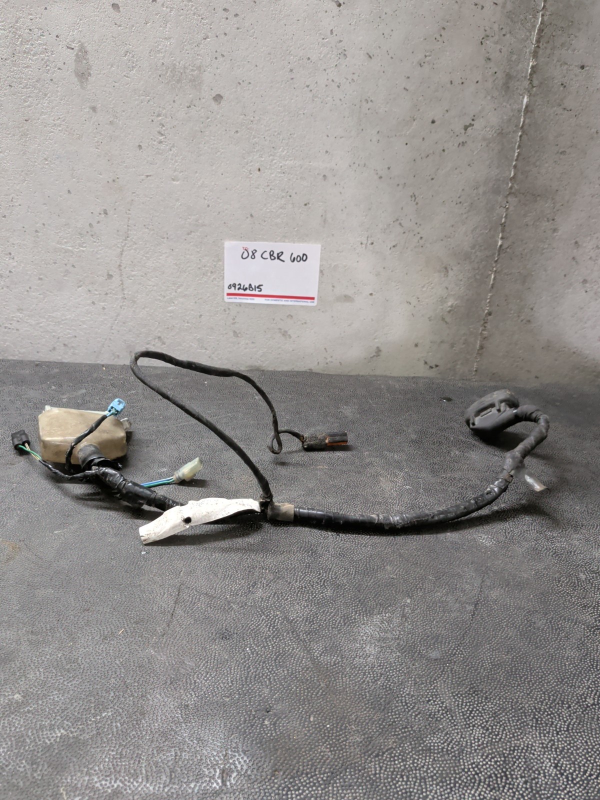 07-12 HONDA CBR 600RR front signals gauges sub wire Harness 0926B15