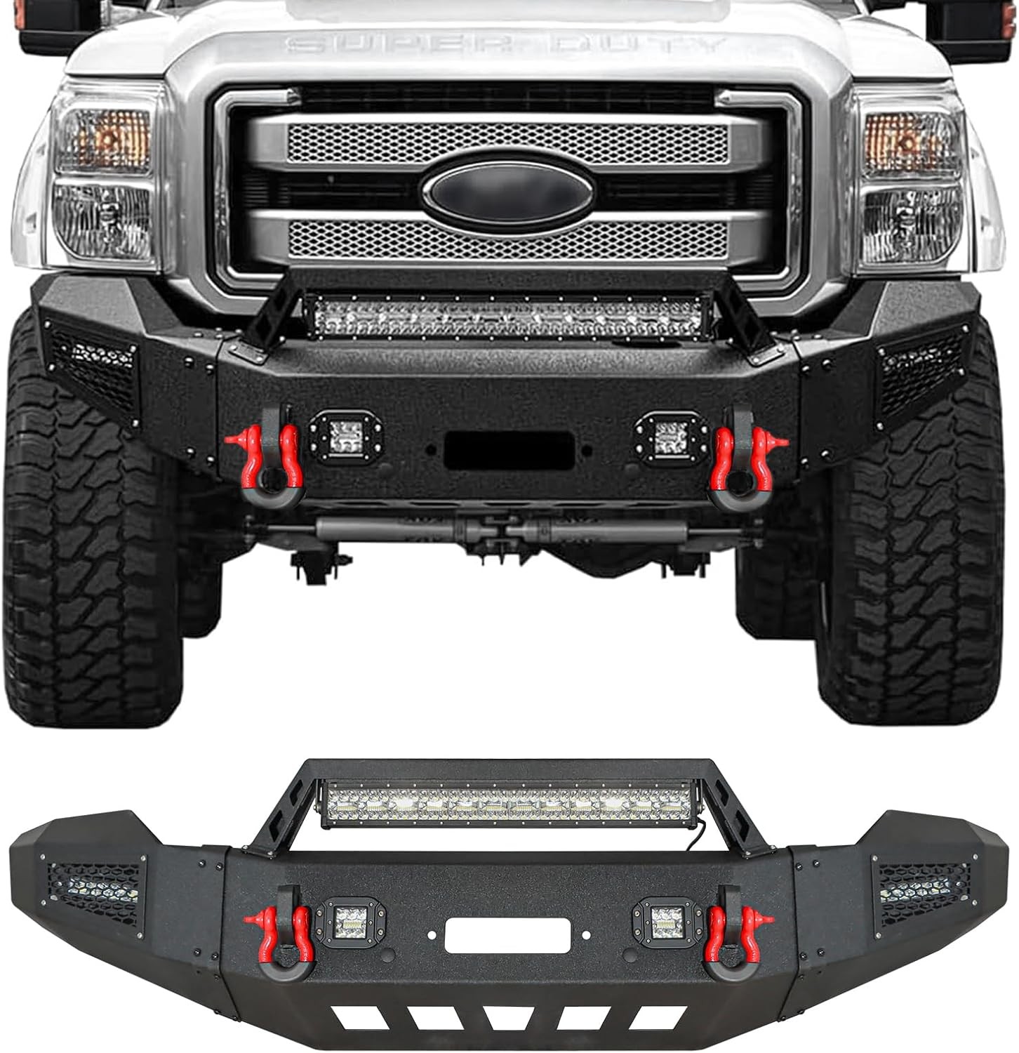 Aaiwa For 2011-2016 Ford F250/F350/F450/F550 Front/Rear Bumper With Winch Plate Aaiwa For 2011-2016 Ford F250/F350/F450/F550 Front/Rear Bumper With Winch Plate