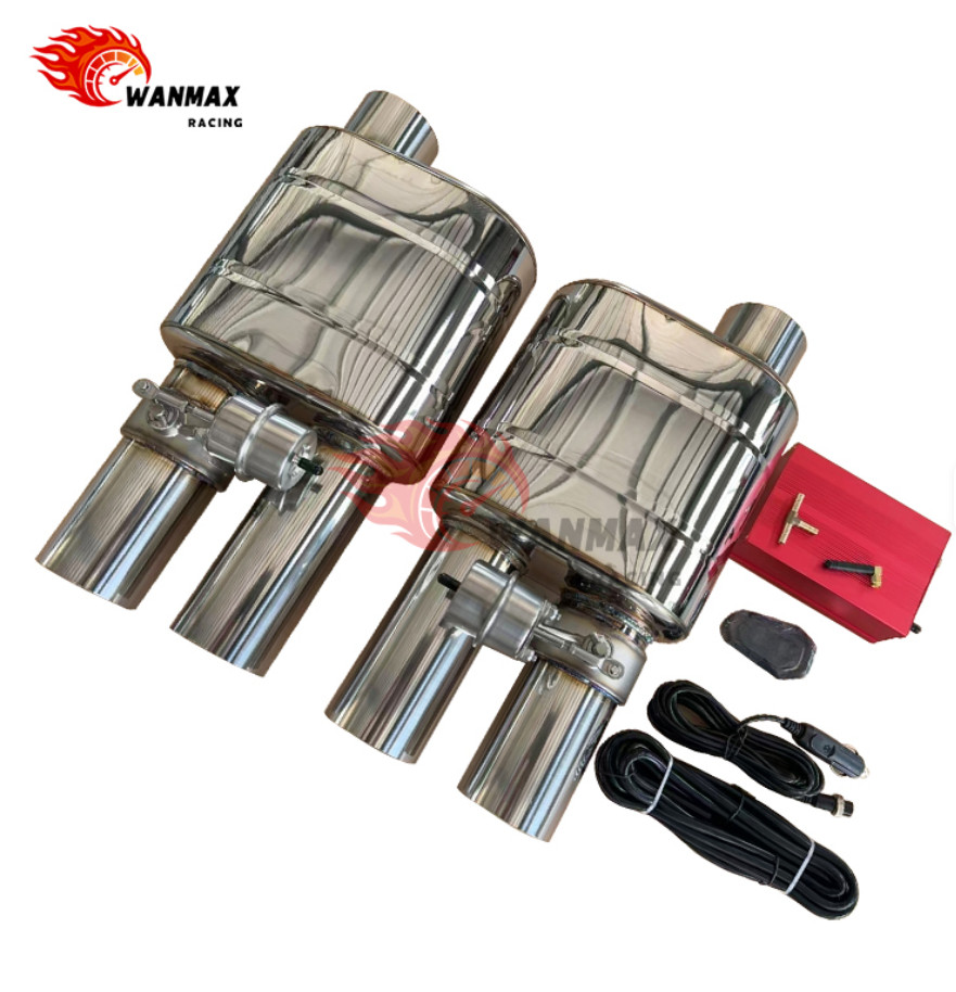 High Performance Exhaust System 2.5 and 3 Inch Stainless Steel Dual Mufflers