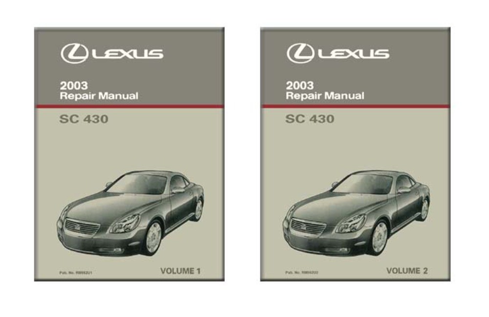 2003 Lexus SC 430 Factory Shop Service Manual 2003 Lexus SC 430 Factory Shop Service Manual