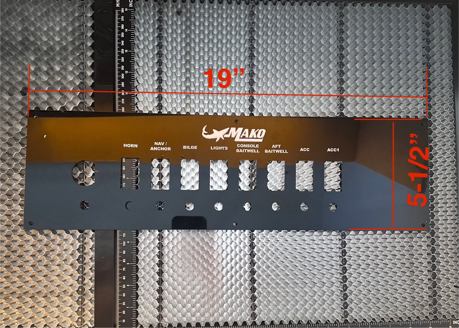 Mako boat switch panel marine, Custom Made Mako boat switch panel marine, Custom Made