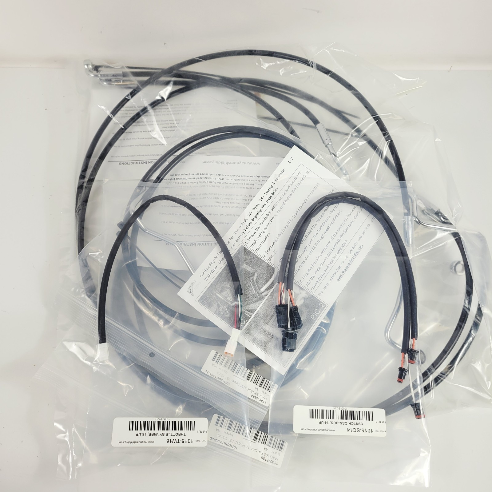 Magnum XR Black Handlebar Line Cable Kit 0662-0327 15-17