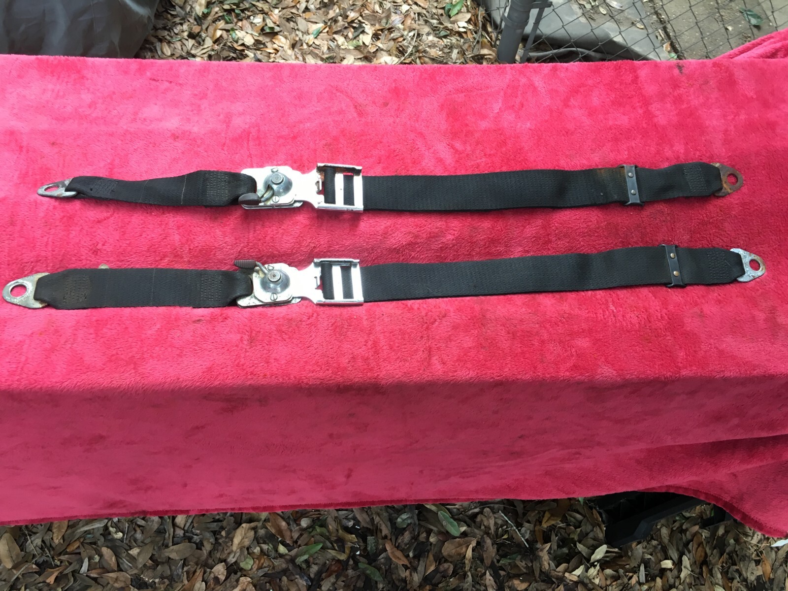 1971 Porsche 911 Matching Dates Black Repa Lap Seat Belts and Receivers