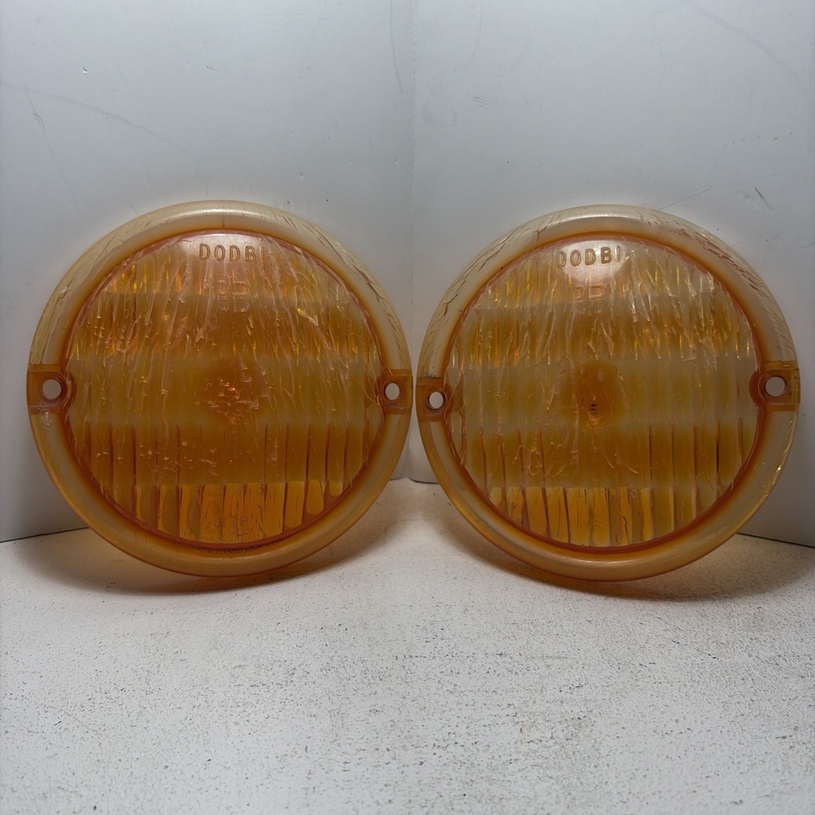 1961-68 Mopar Dodge Truck D100 Turn / Parking Light Pair of Original Lenses 1961-68 Mopar Dodge Truck D100 Turn / Parking Light Pair of Original Lenses