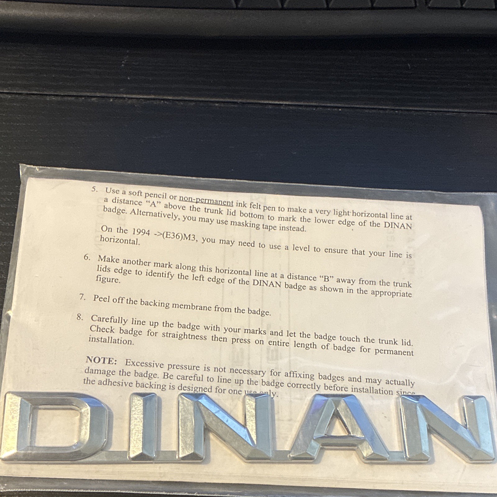Genuine Dinan Badge Genuine Dinan Badge