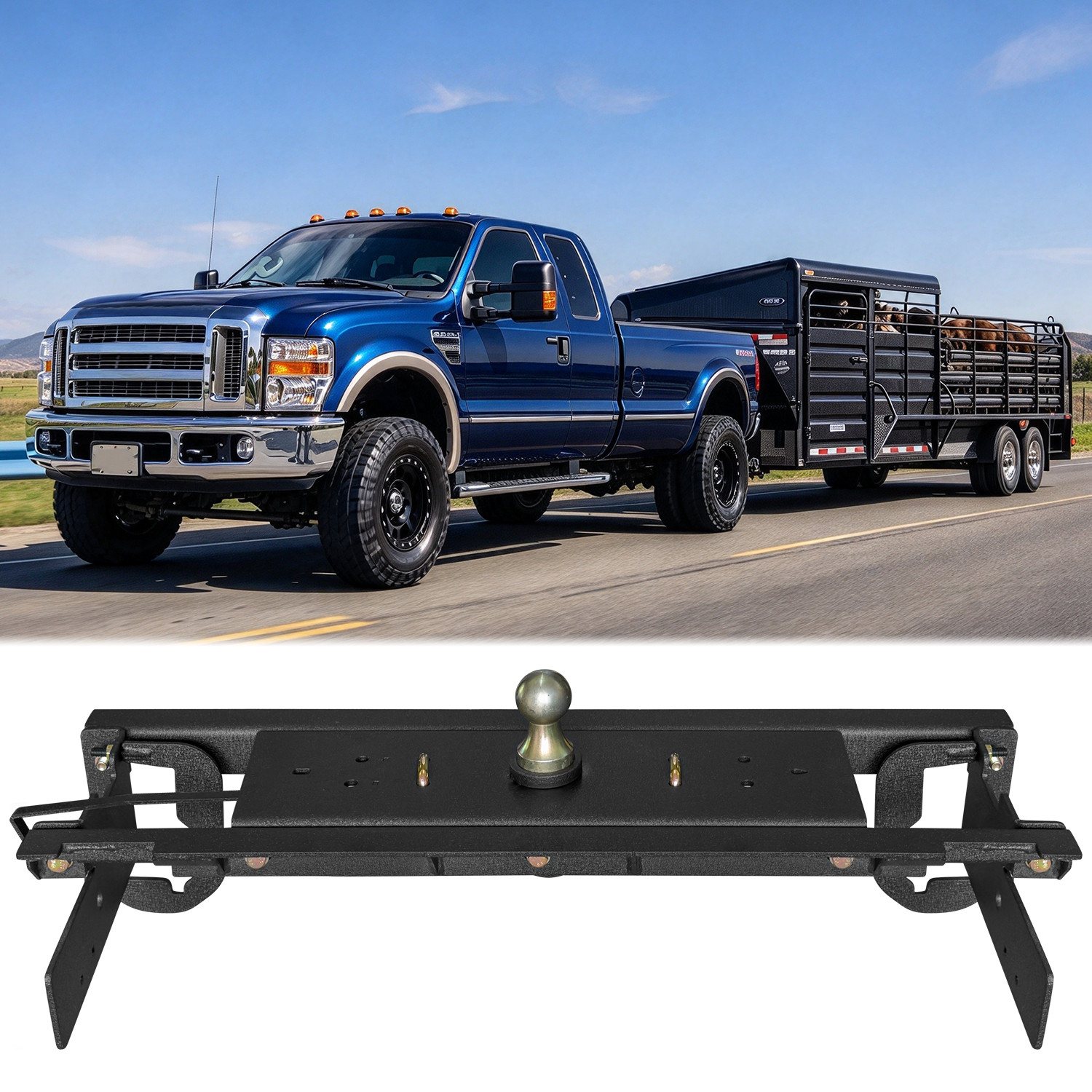Gooseneck Trailer Hitch Kit For 1999-2010 Ford F250 F350 F450 F550 Pickup Truck