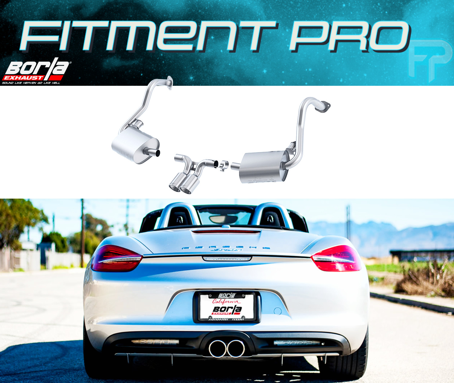 Borla 140534 Stainless Exhaust For 13-16 Porsche Boxster/Cayman/Cayman S 2.7/3.4