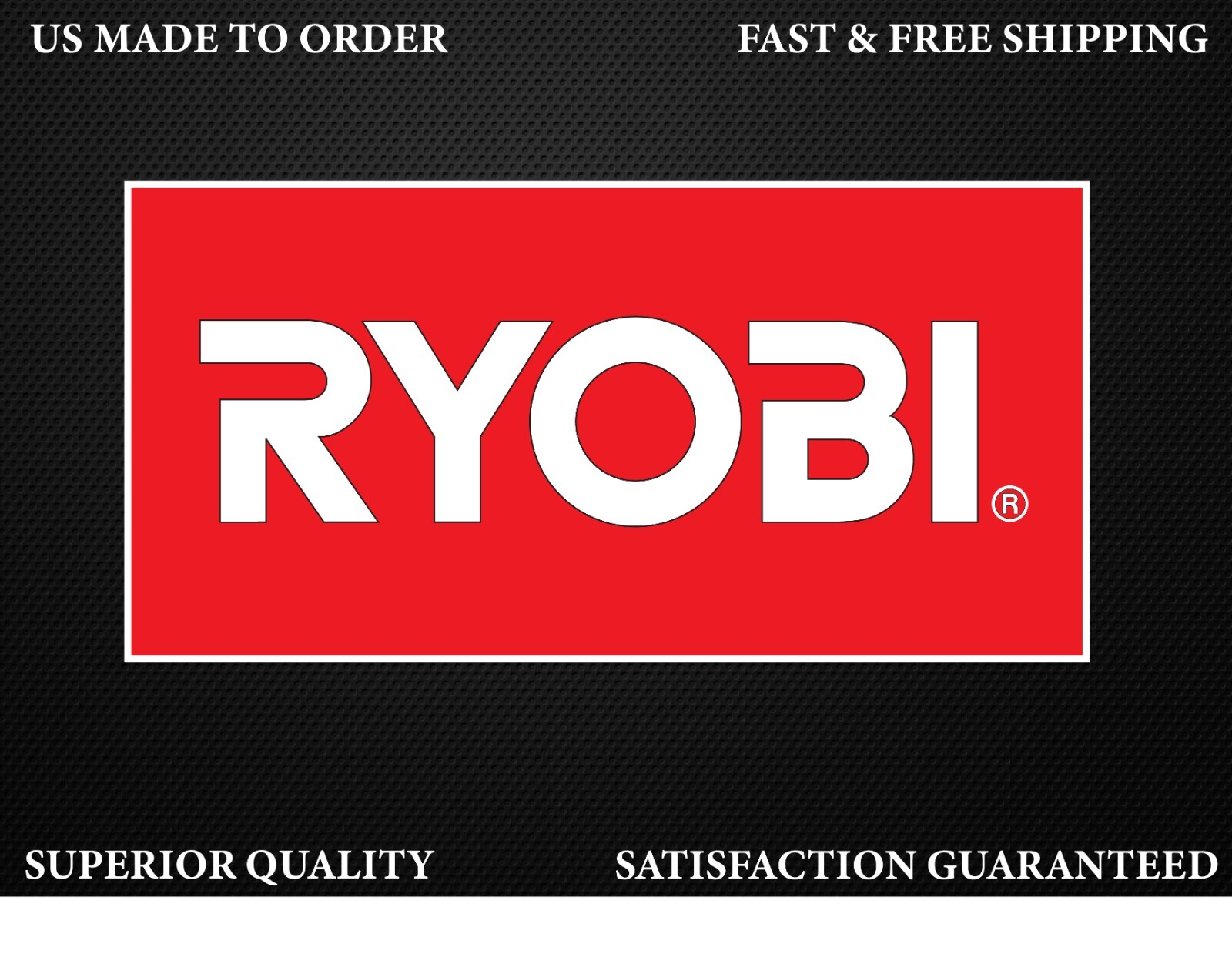 Ryobi Tools Car Bumper Window Tool Box Sticker Car Bumper Decal Water Resistant