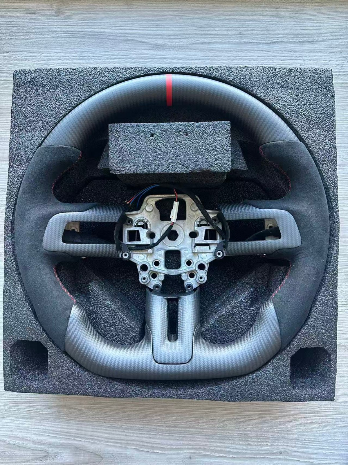 Matte Carbon Fiber Steering Wheel for 2018-2023 Mustang Matte Carbon Fiber Steering Wheel for 2018-2023 Mustang