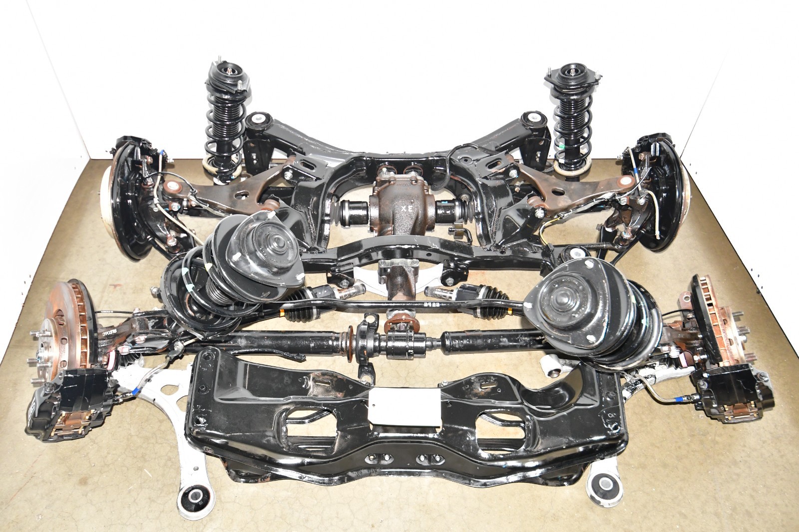 JDM 2008-2014 Subaru WRX STi EJ257 2.5L Turbo Black Brembo Brake Subframes 5x114