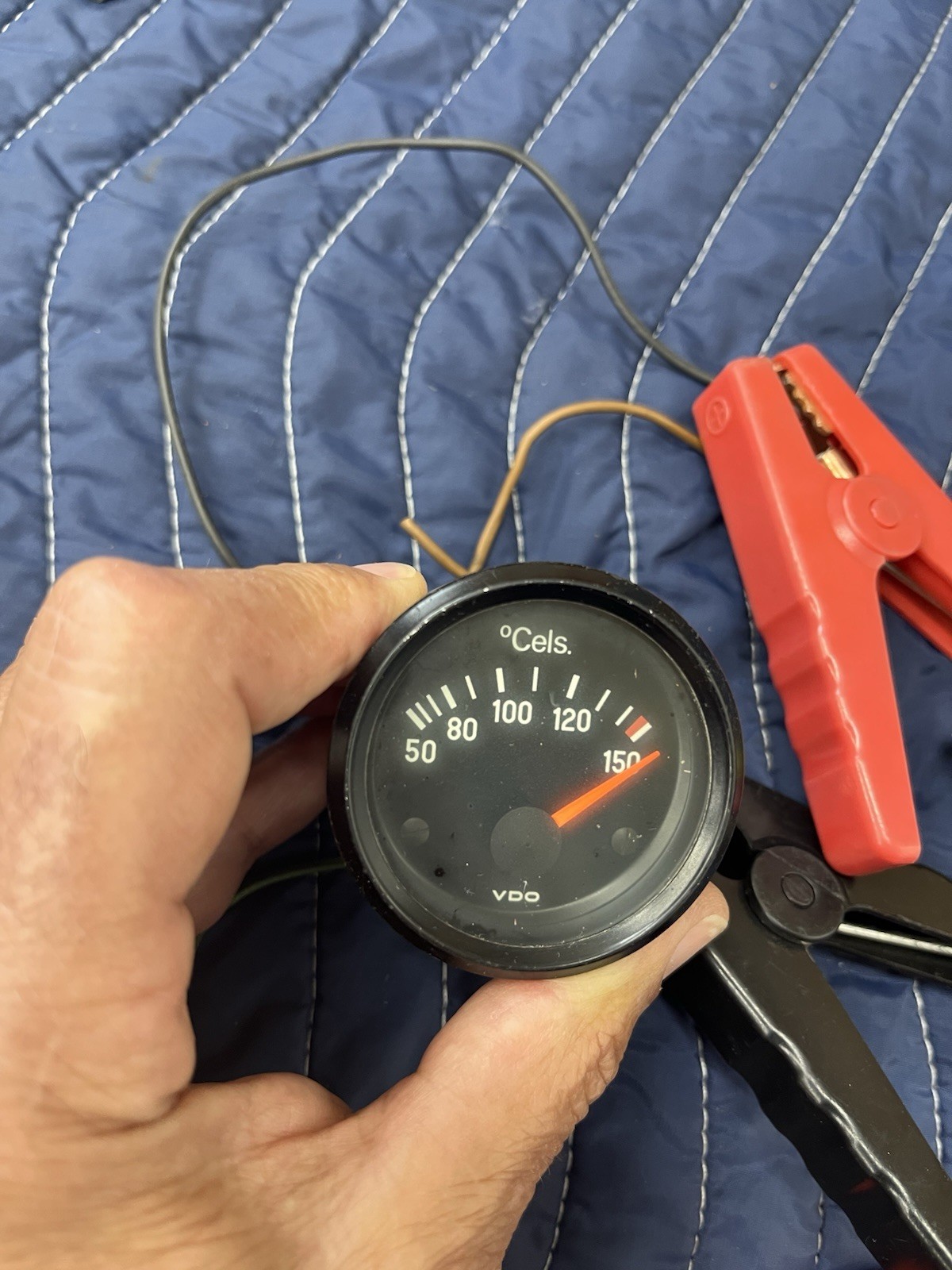 Vintage VDO Oil Temp Gauge 321 919 541 VW Audi 50-150°C 52mm Tested 12V