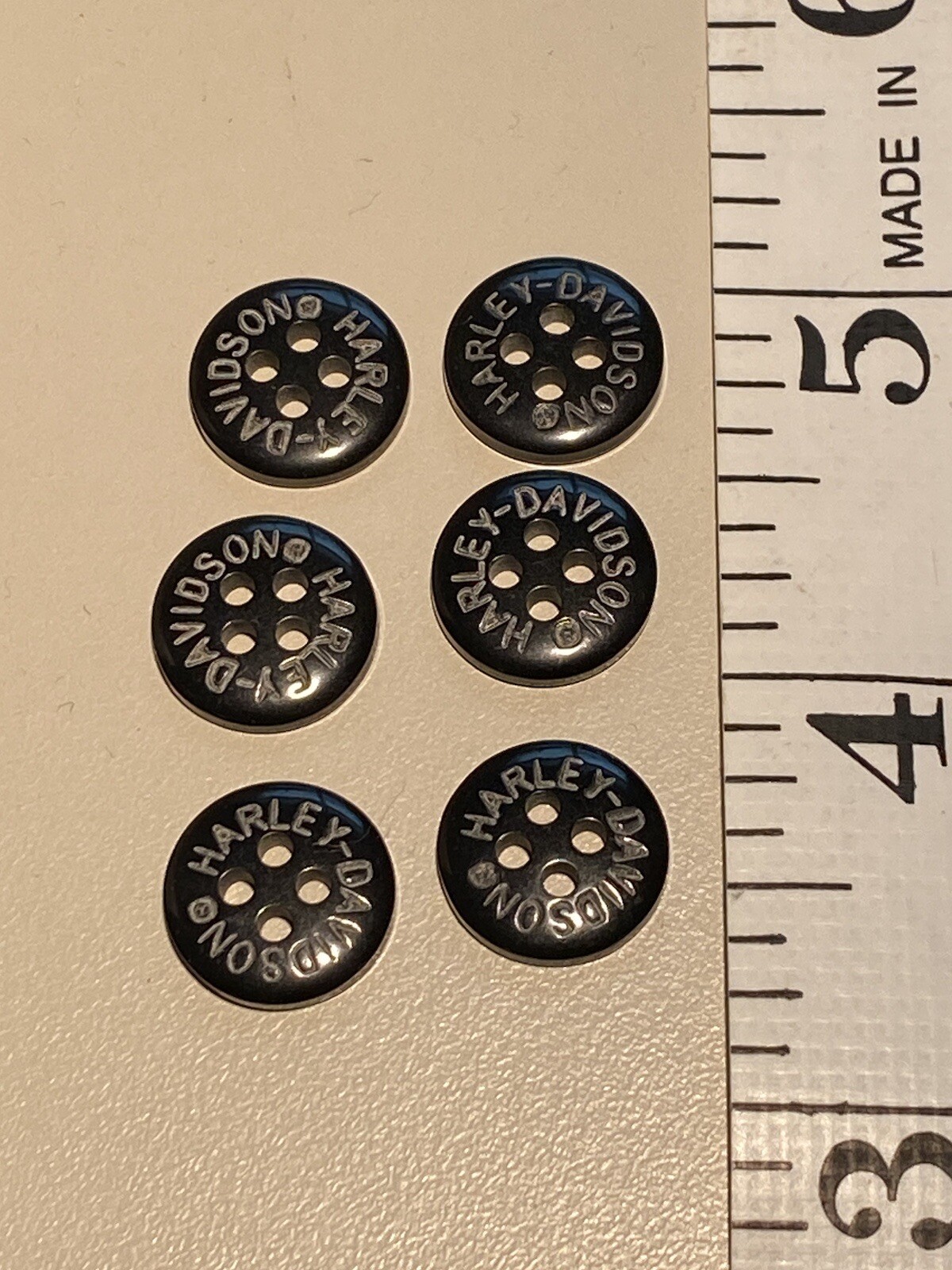 Genuine Harley Davidson Replacement Buttons 6 Black Shirt Buttons Genuine Harley Davidson Replacement Buttons 6 Black Shirt Buttons