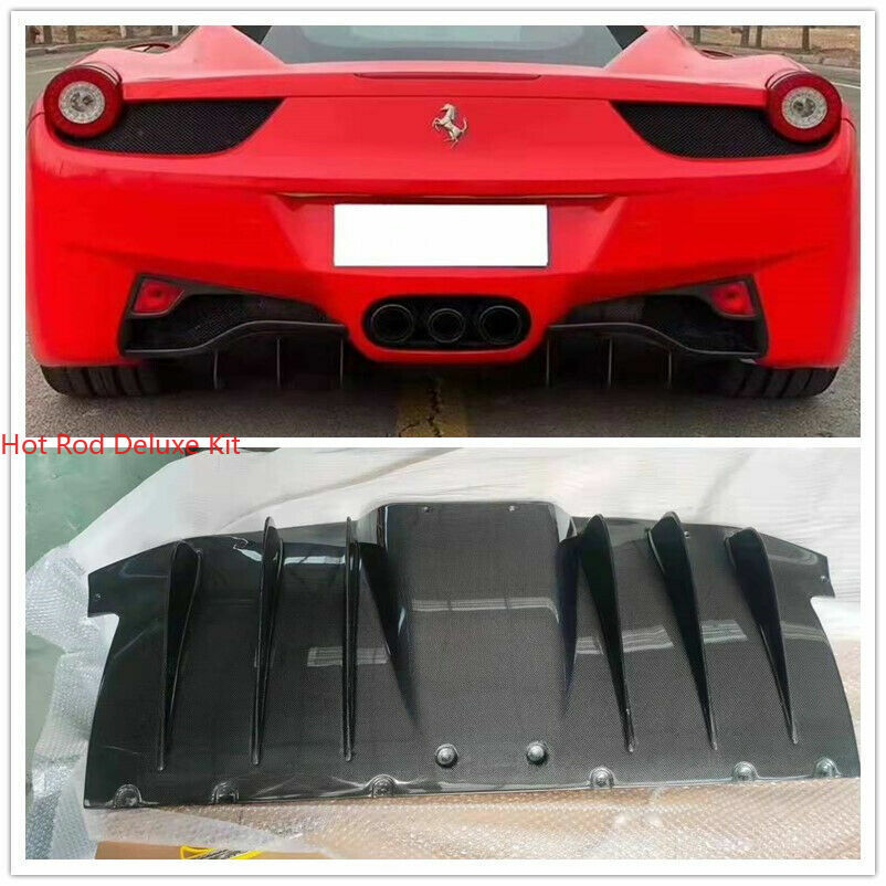 Carbon Fiber Rear Bumper Lip Diffuser For Ferrari 458 Italia Spider 2010-2015 Carbon Fiber Rear Bumper Lip Diffuser For Ferrari 458 Italia Spider 2010-2015