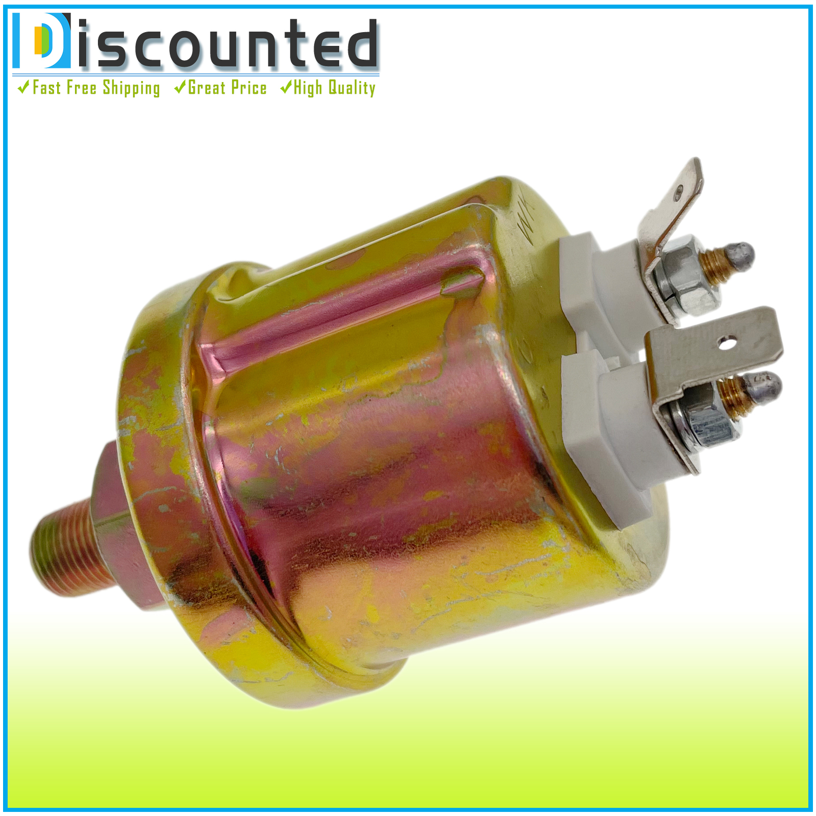 Oil Pressure Sender, VDO type, 0-80 psi, 10-180 ohms, w/16 psi Low Alarm switch