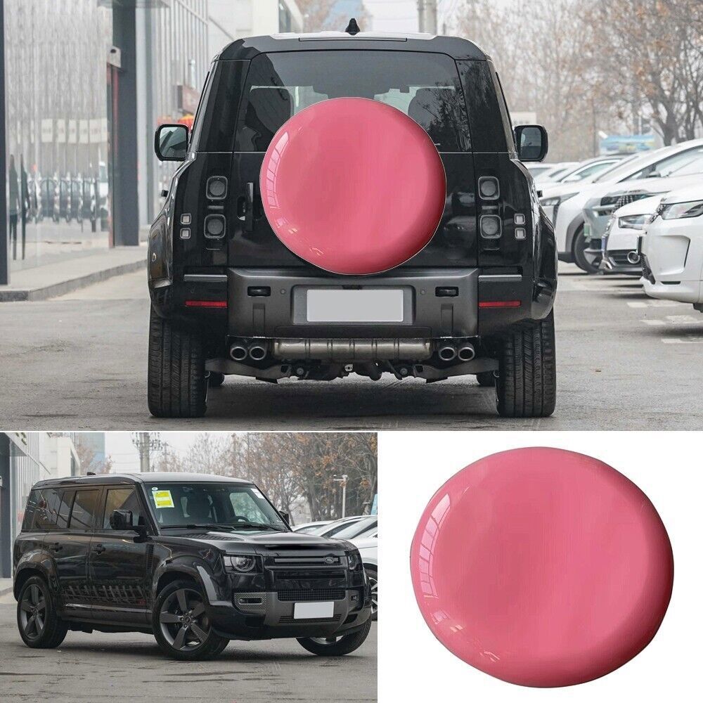 1pc Pink Rear Spare Tire Tyre Cover Fits For LR Defender 130 5D 2022 2023