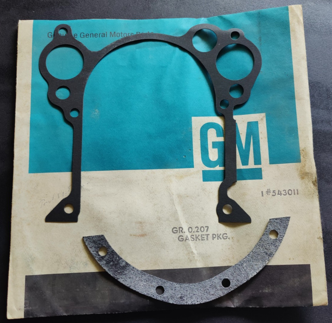 NOS OEM 1955-62 Pontiac Timing Cover Gasket GM 543011 NOS OEM 1955-62 Pontiac Timing Cover Gasket GM 543011