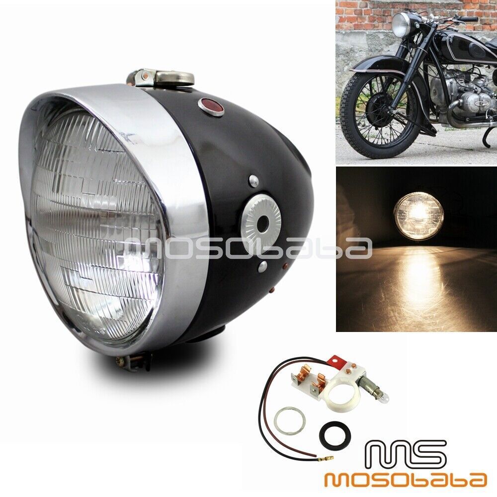 Black Housing Headlight Headlamp For Zundapp DB DS DBK KS BMW R51 R60 R69 Bikes