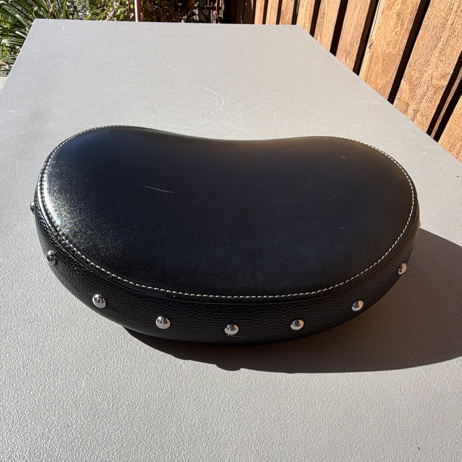 Genuine OEM Indian Motorcycle passenger backrest/sissy bar pad. Genuine OEM Indian Motorcycle passenger backrest/sissy bar pad.