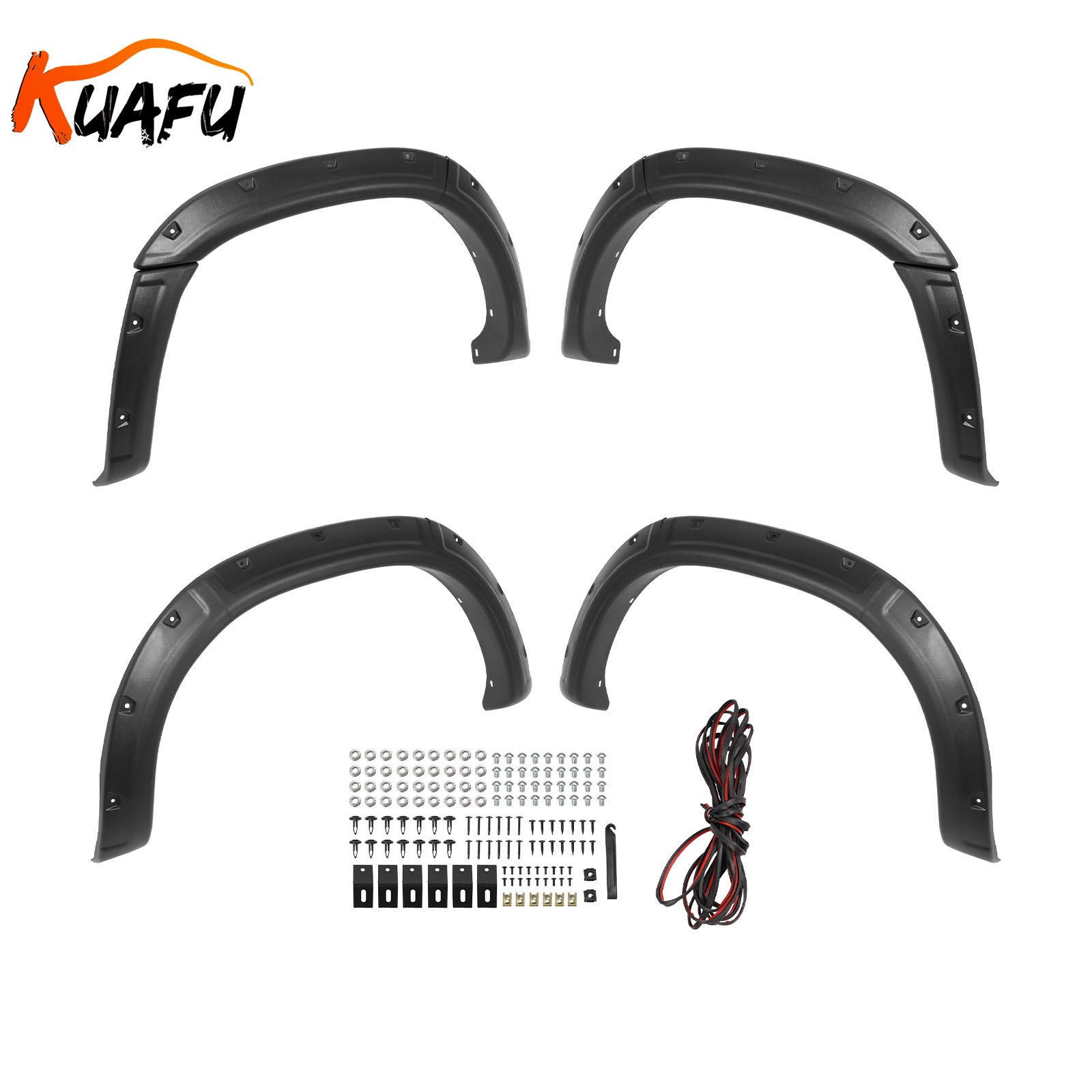 Pocket Bolt Fender Flares Fits Toyota Tundra 2000-2006 Textured Black