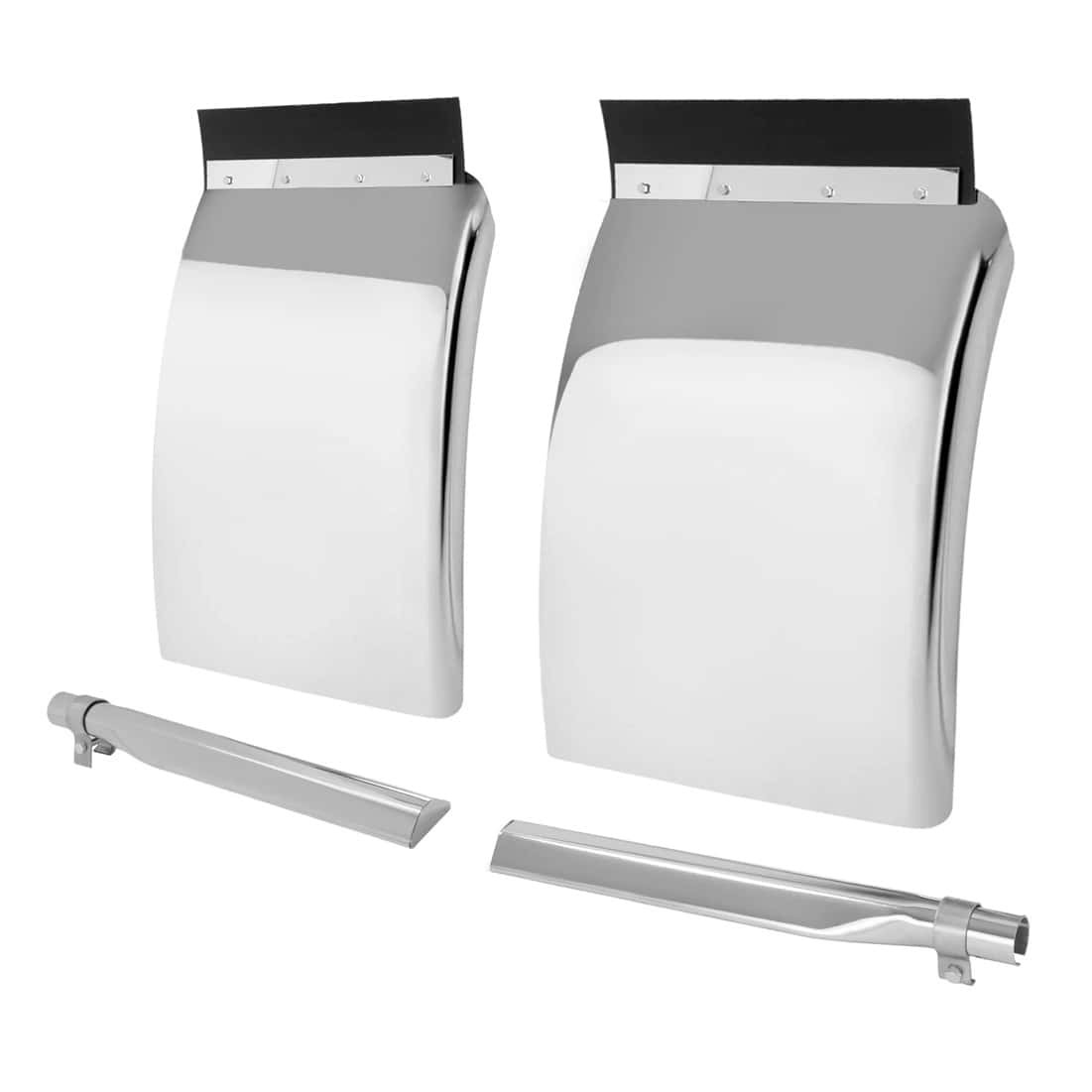 Stainless Steel Pair 34x24 Rear Quarter Fender Kit For Freightliner For Kenworth