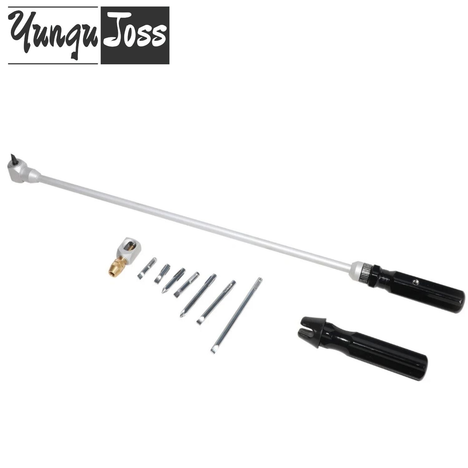 18.89in Screwdriver Carburetor Pilot Screw Adjustment Tool 90° Angled 7pcs Heads