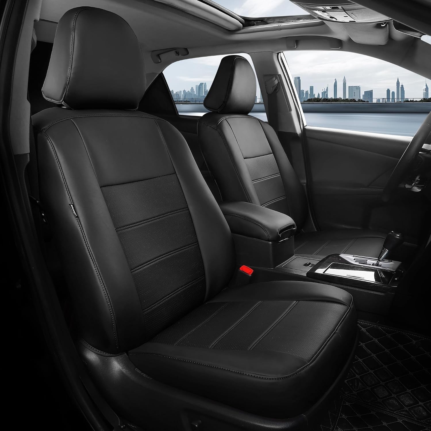 FEINEPRO Custom Fit Seat Covers Toyota Camry 2012-2017 L LE XLE Black Full Set