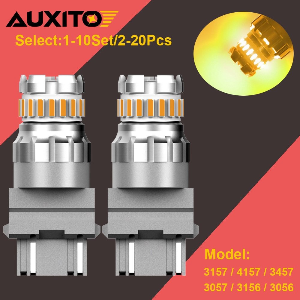 1-10Set 3157 LED Turn Signal Light Bulb Amber Anti Hyper Flash Error Free CANBUS