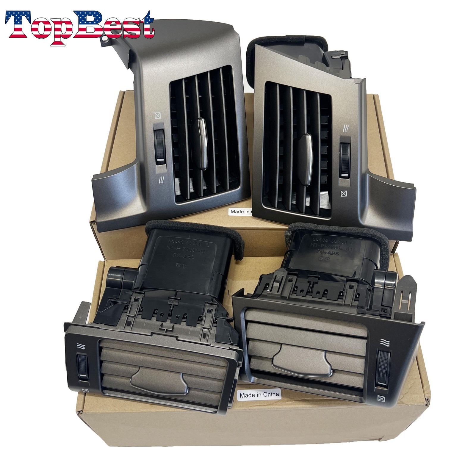 4Pcs New Left & Right Inner Outer A/C AC Heater Air Vent for Lexus LX570 08-11 4Pcs New Left & Right Inner Outer A/C AC Heater Air Vent for Lexus LX570 08-11