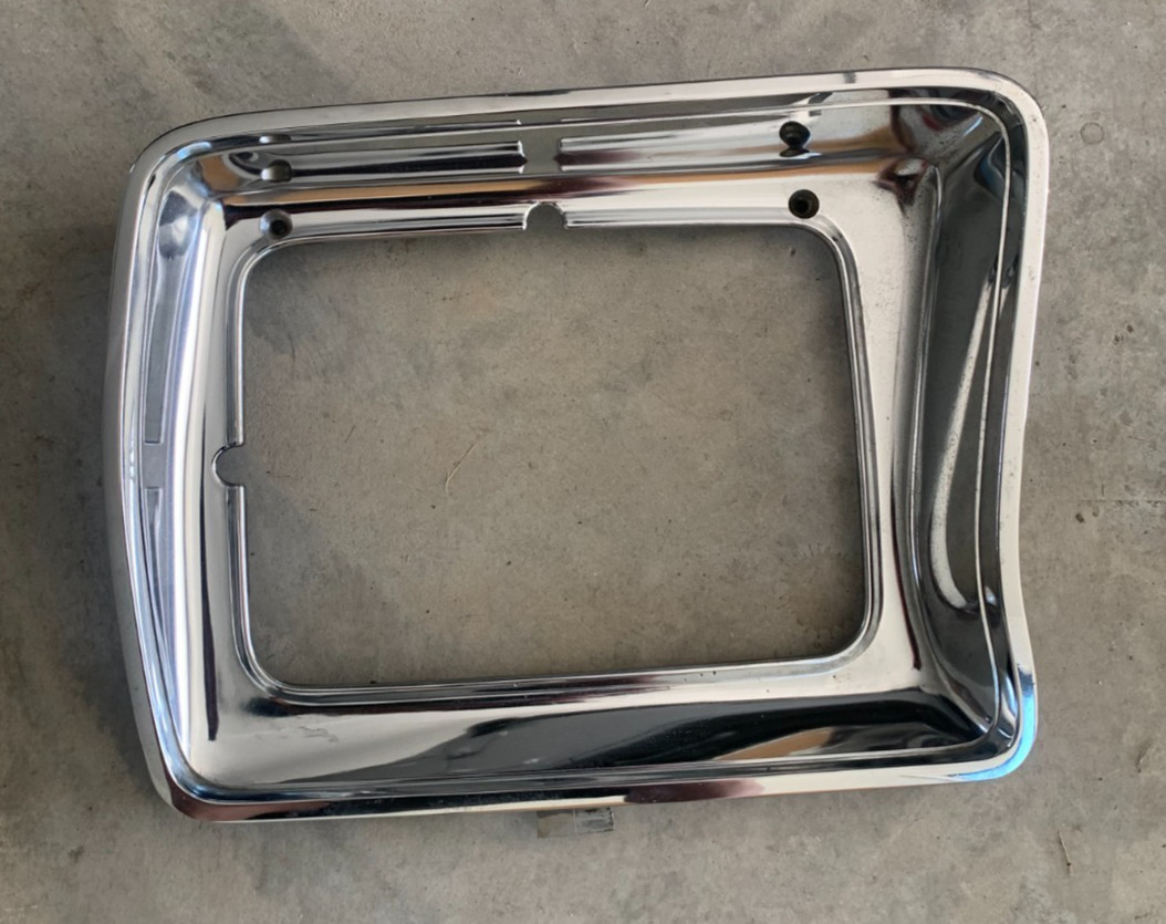 1978-1979 Ford Truck & Bronco Chrome RH Headlight Door/Bezel OEM #D8TB-13052-C 1978-1979 Ford Truck & Bronco Chrome RH Headlight Door/Bezel OEM #D8TB-13052-C