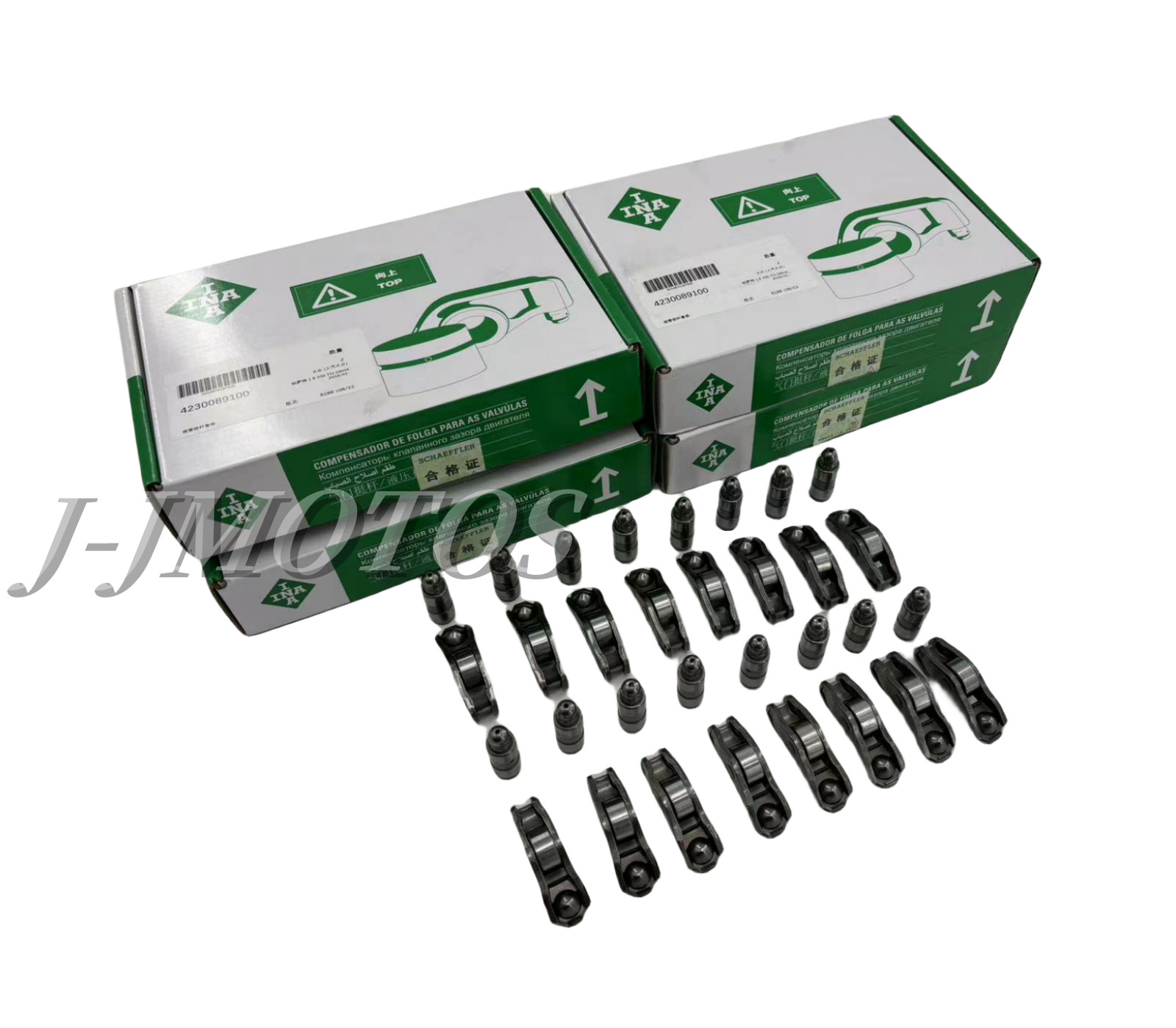 16X INA Intake & Exhaust Rocker Arms Hydraulic Lifters Set For AUDI A4 A6 Q5 2.0