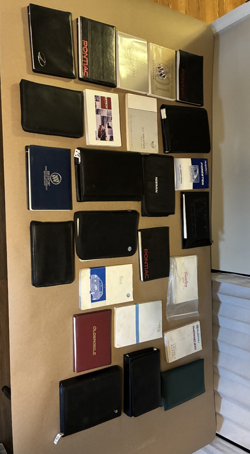 25 Car Owners Manuals Mixed Models Bulk Wholesale Lot Automotive Owner Books