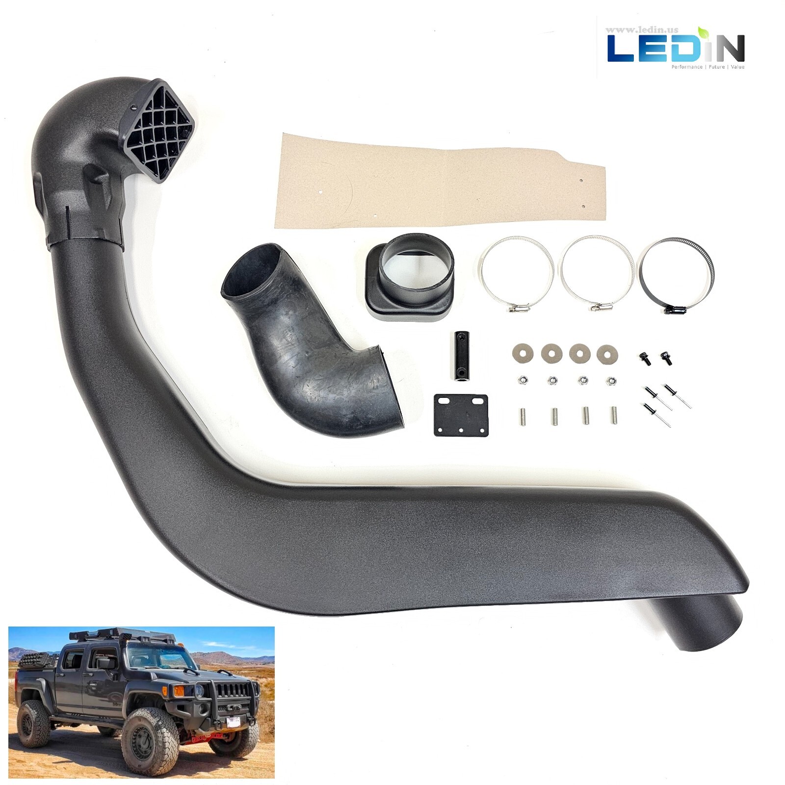 Air Snorkel Kit For 2006-2010 Hummer H3 H3T Rolling Head 3.7L I5 5.3L V8 Offroad Air Snorkel Kit For 2006-2010 Hummer H3 H3T Rolling Head 3.7L I5 5.3L V8 Offroad