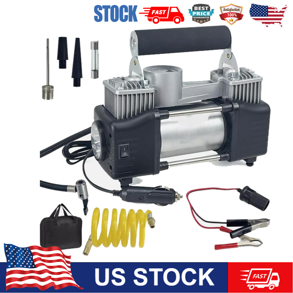 Portable Air Compressor Car Tire Inflator Electric Pump Auto Heavy Duty 12V