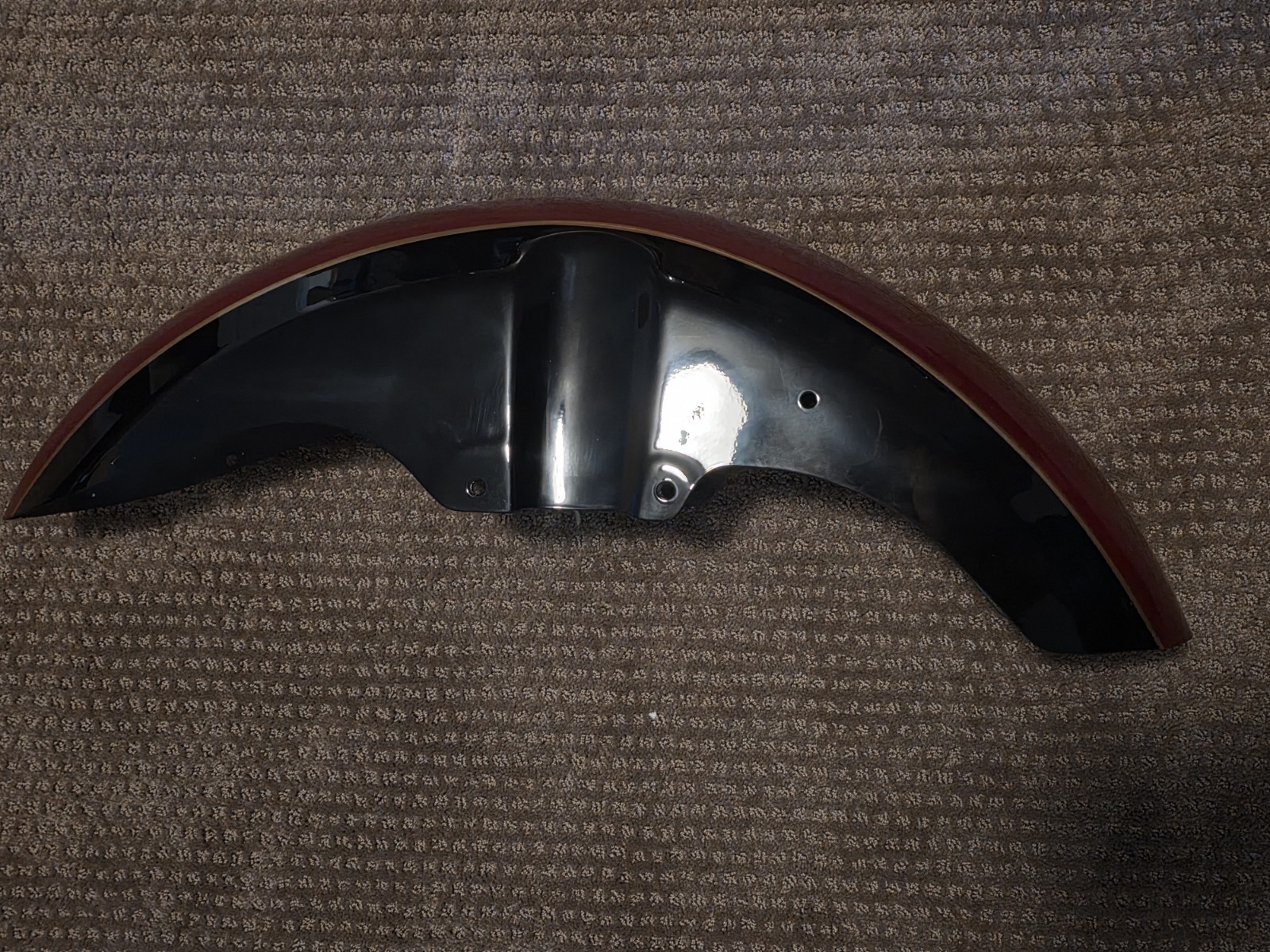 06-09 Triumph Rocket III Classic Front Wheel Fender Red Gold Stripe Black 06-09 Triumph Rocket III Classic Front Wheel Fender Red Gold Stripe Black