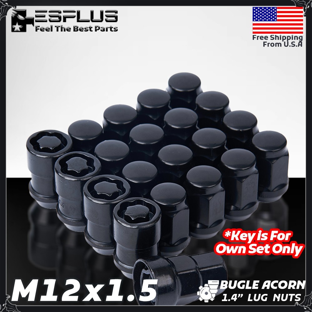 20Pc Chevrolet Wheel Lock 12x1.5 Black Fit Camaro/Captiva/Corvette/Impala/Malibu