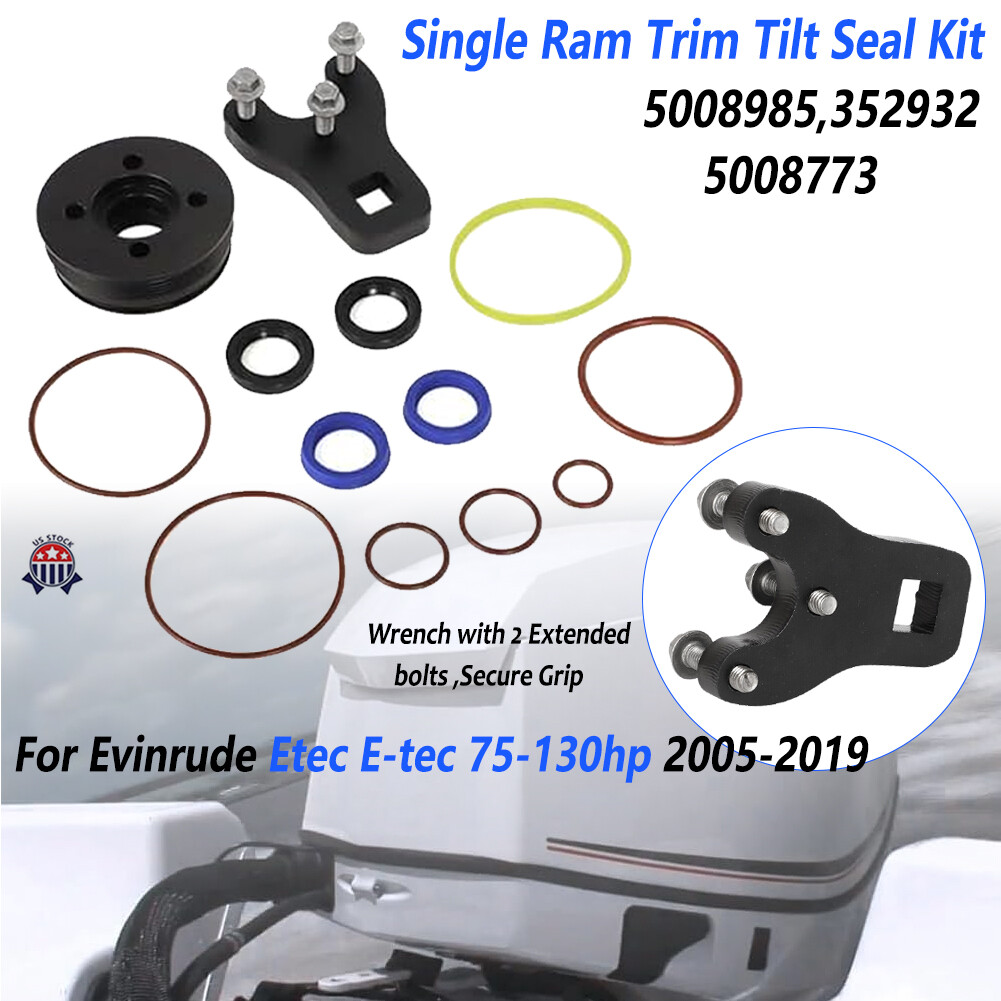 For Evinrude Etec E-tec Single Ram Trim Tilt Seal Kit 5008985 75-130hp 2005-2019