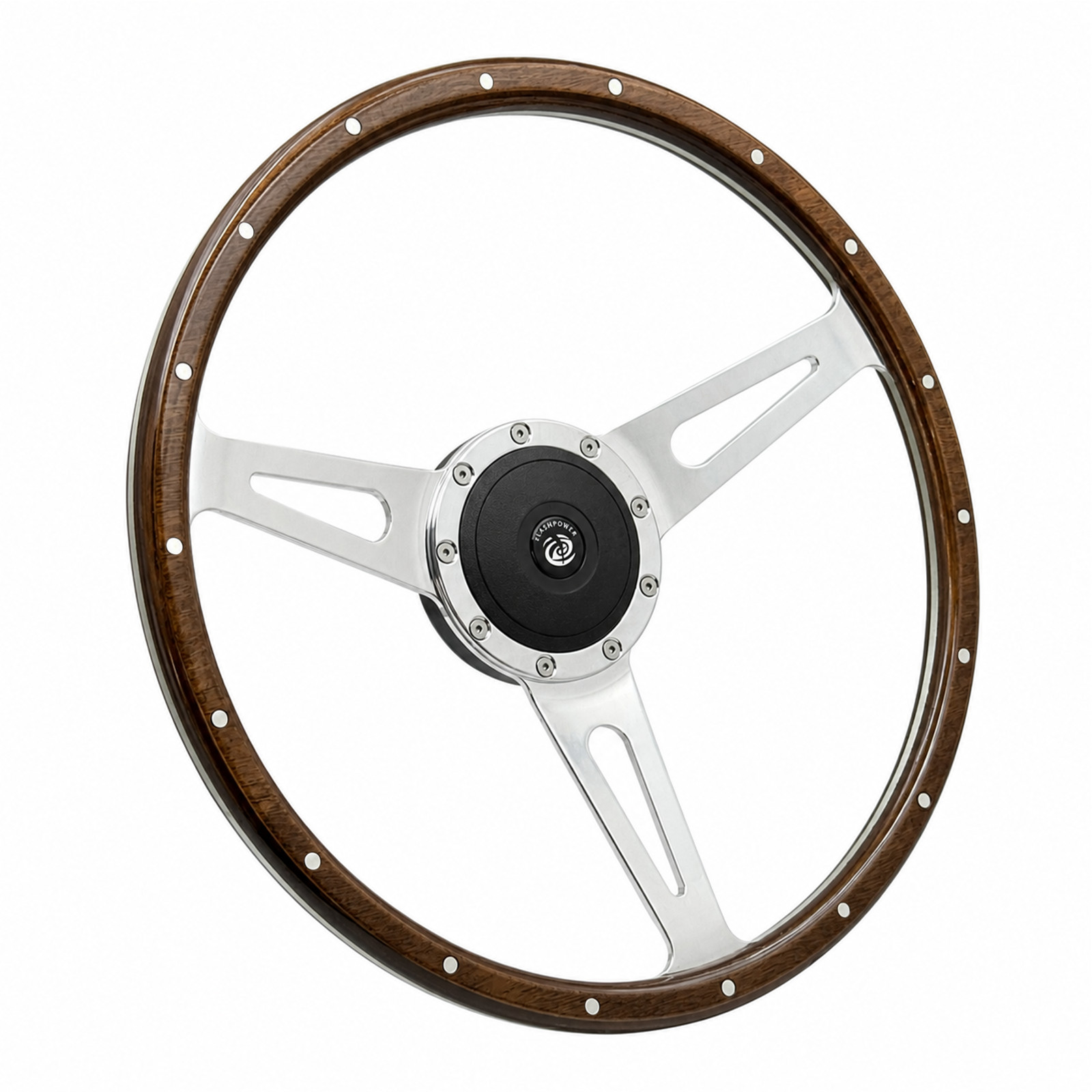 16'' Classic Riveted Wood Grain Steering Wheel Restoration Custom Hot Rod Street