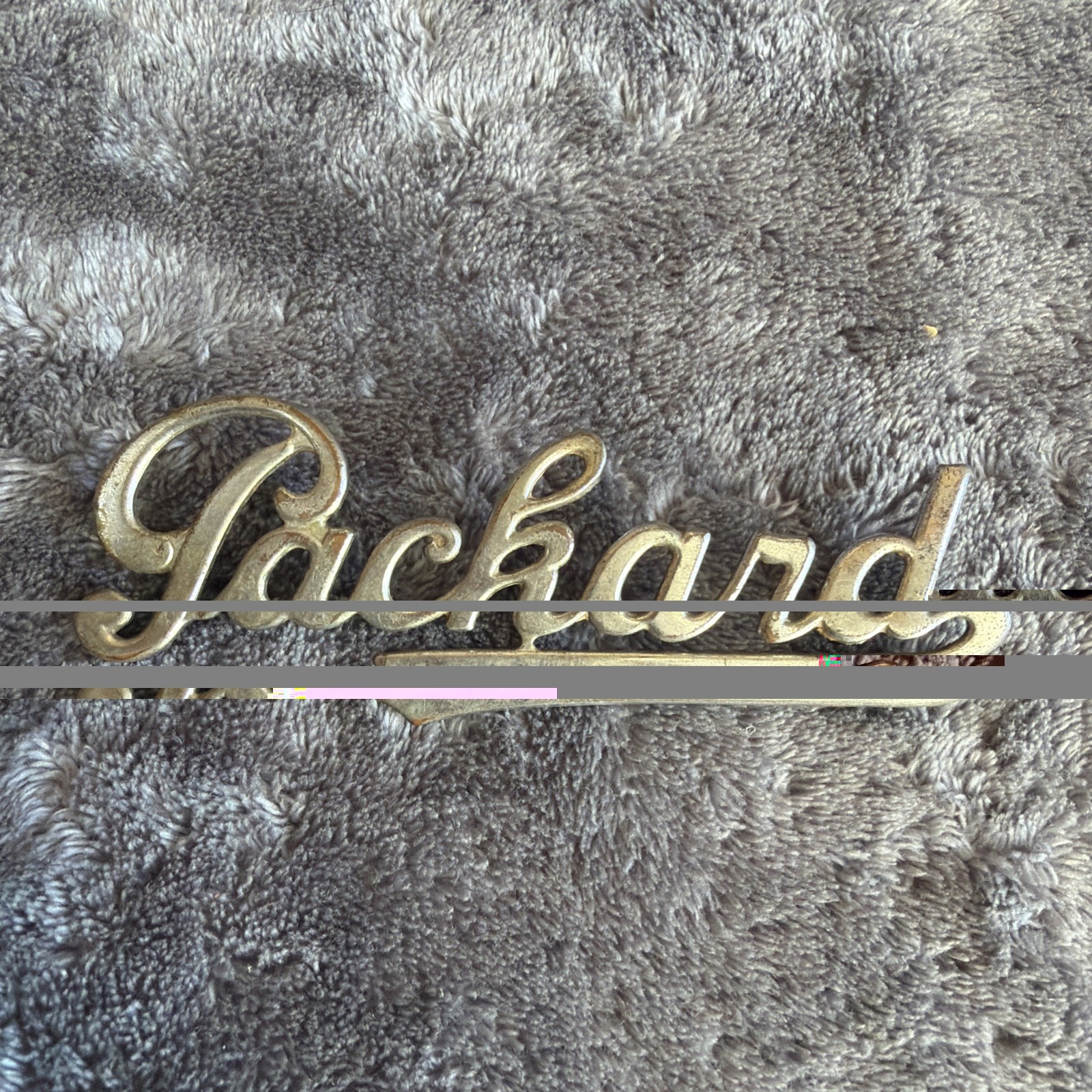 Vintage PACKARD SCRIPT EMBLEM 4-3/4” Long Patina OLD AUTO PART