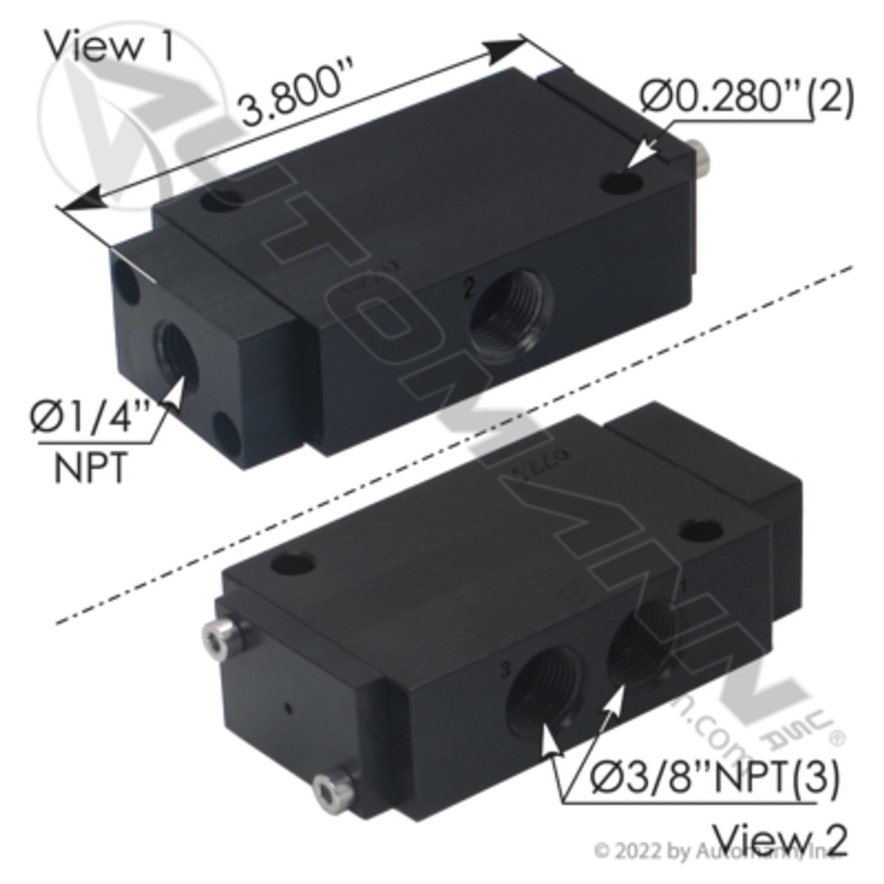 Automann 170.V13201M Air Pilot Valve 3 Way Automann 170.V13201M Air Pilot Valve 3 Way
