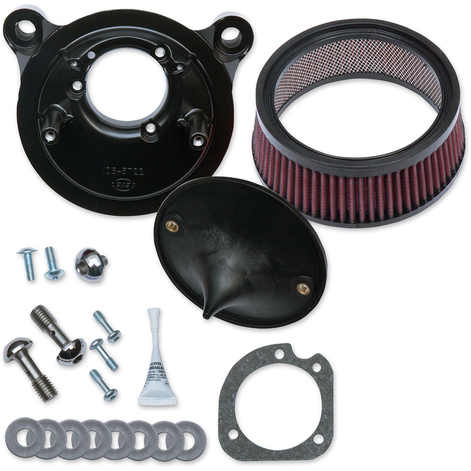 S&S Cycle Air Cleaner Stealth - \'01-17 Twin Cam 170-0300B
