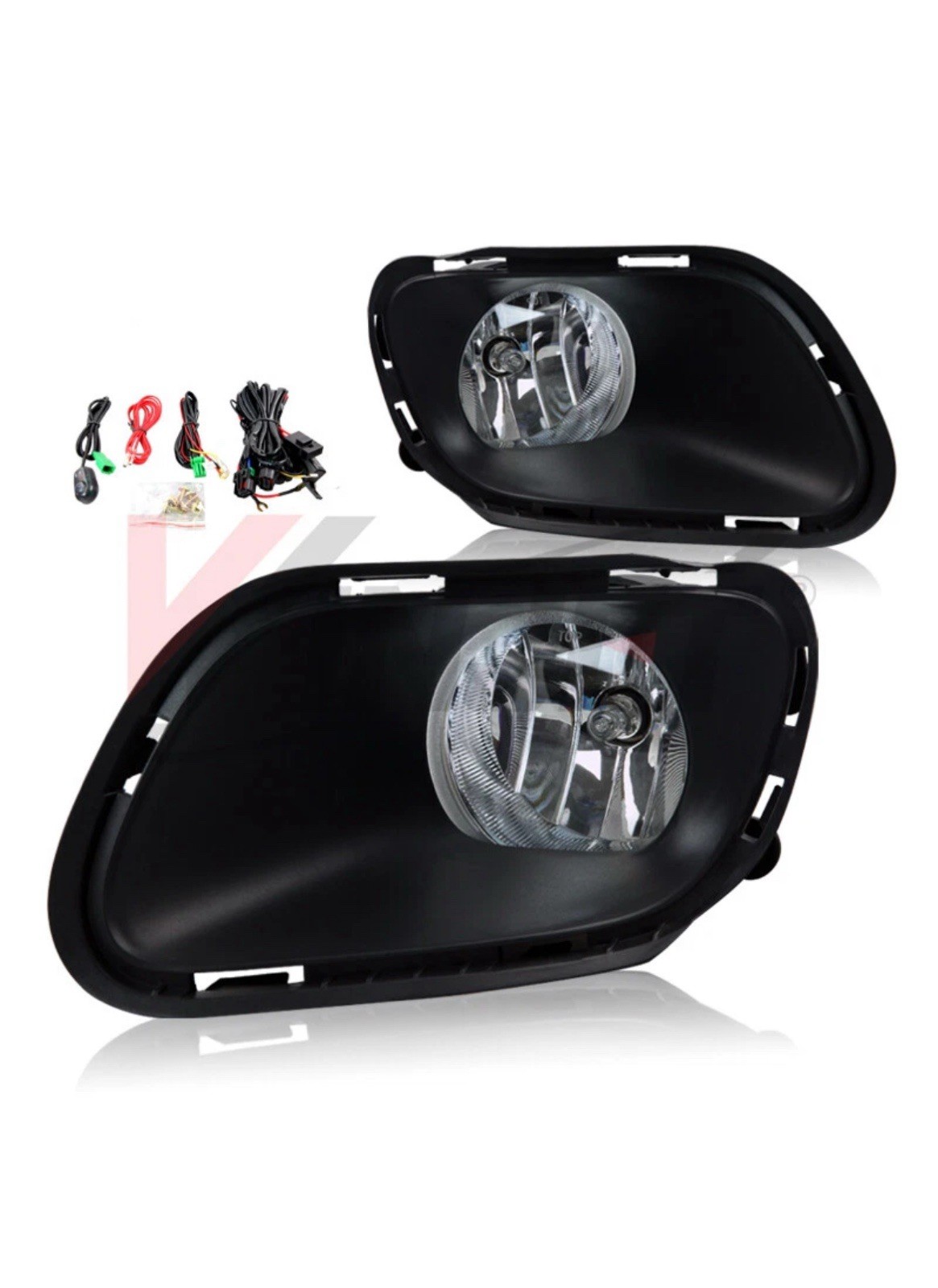 Winjet CFWJ-0471-C Clear Fog Lights w/Wiring Kit for 14-16 Jeep Cherokee